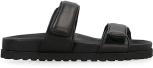 Perni 11 leather flat sandals-1